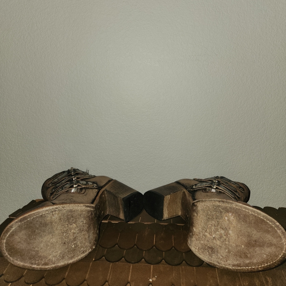 FREEBIRD Beckett Ankle Boots Womens Sz 8 Pewter Leather - Picture 6 of 7